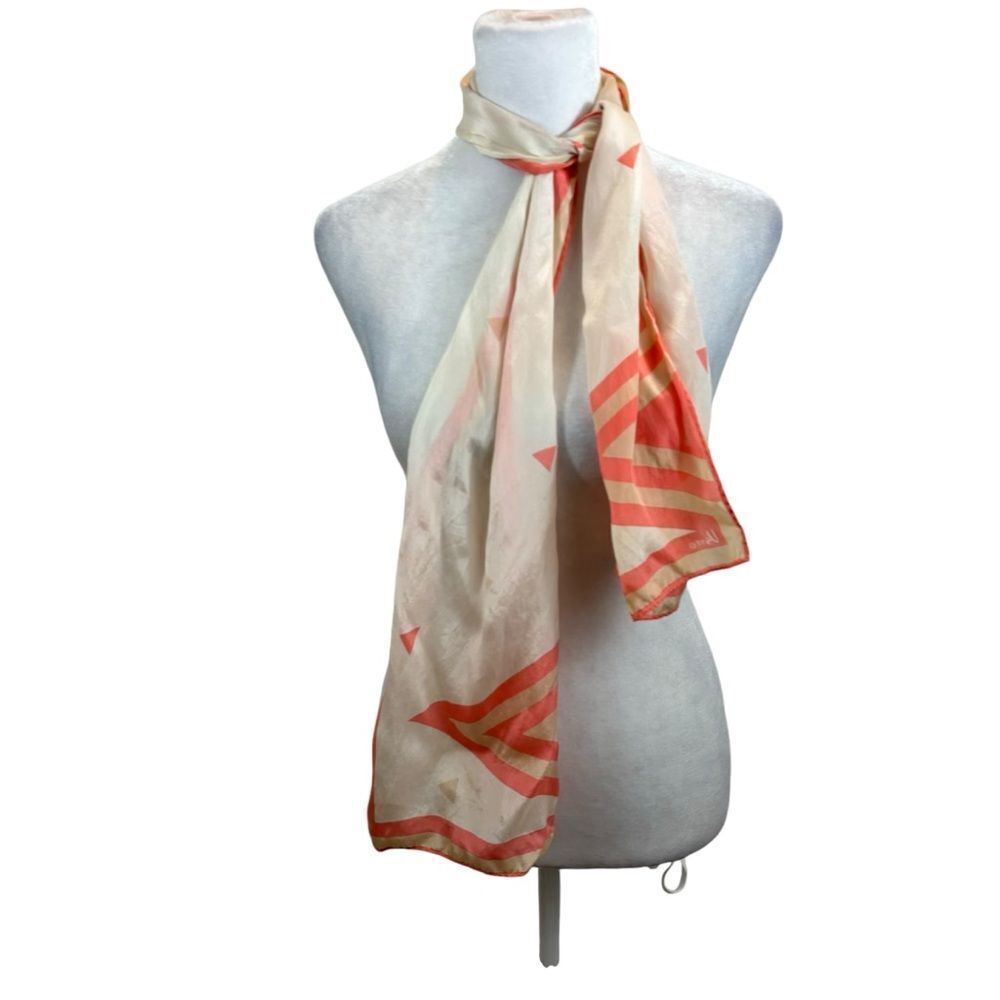 Vintage Vera Neumann Brand Silk Pastel Colored Neck Scarf
